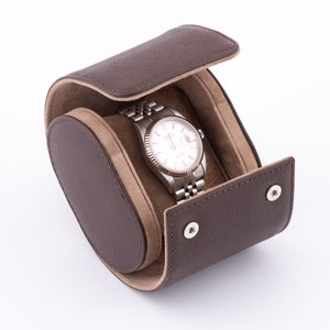 Handmade personalised travel watch roll case / Single watch holder / Single watch box