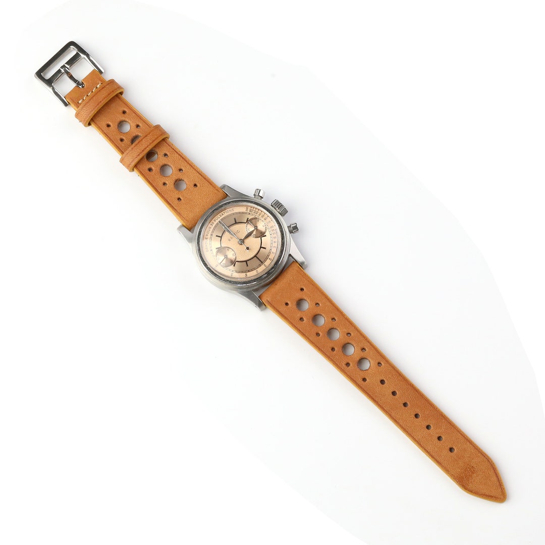 Wholesale Unique Two Tone Leather 20 mm Watch Strap 13323MPBNS-07_K0020313 main image 1