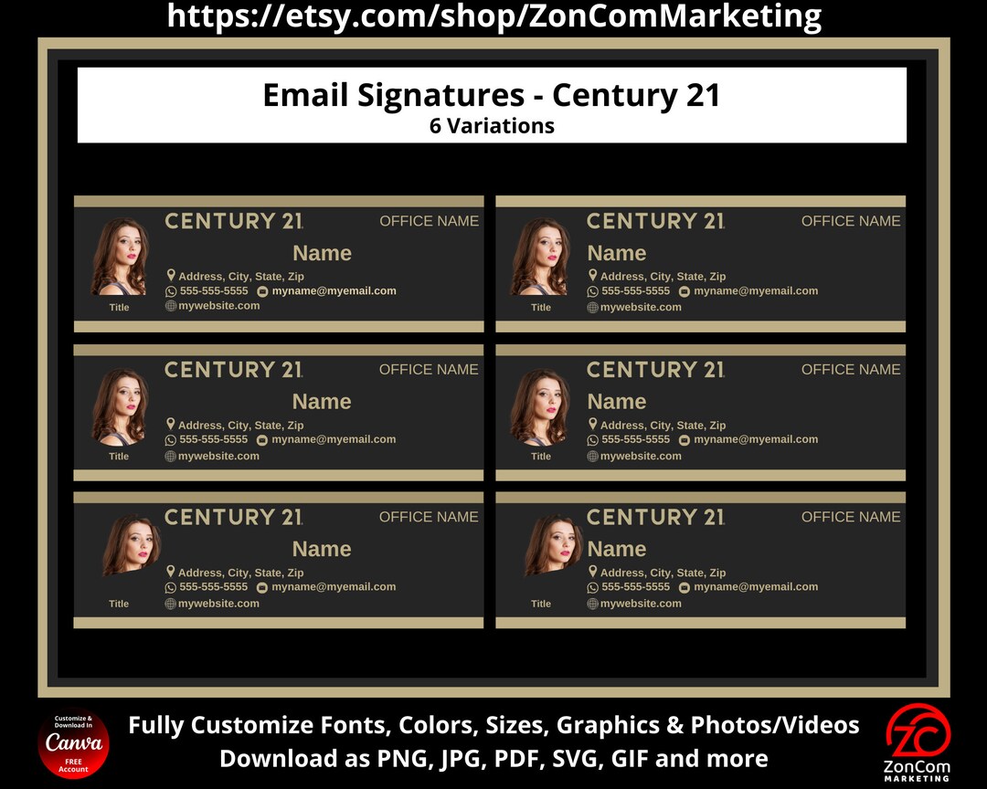 Email Signatures Century 21 Etsy