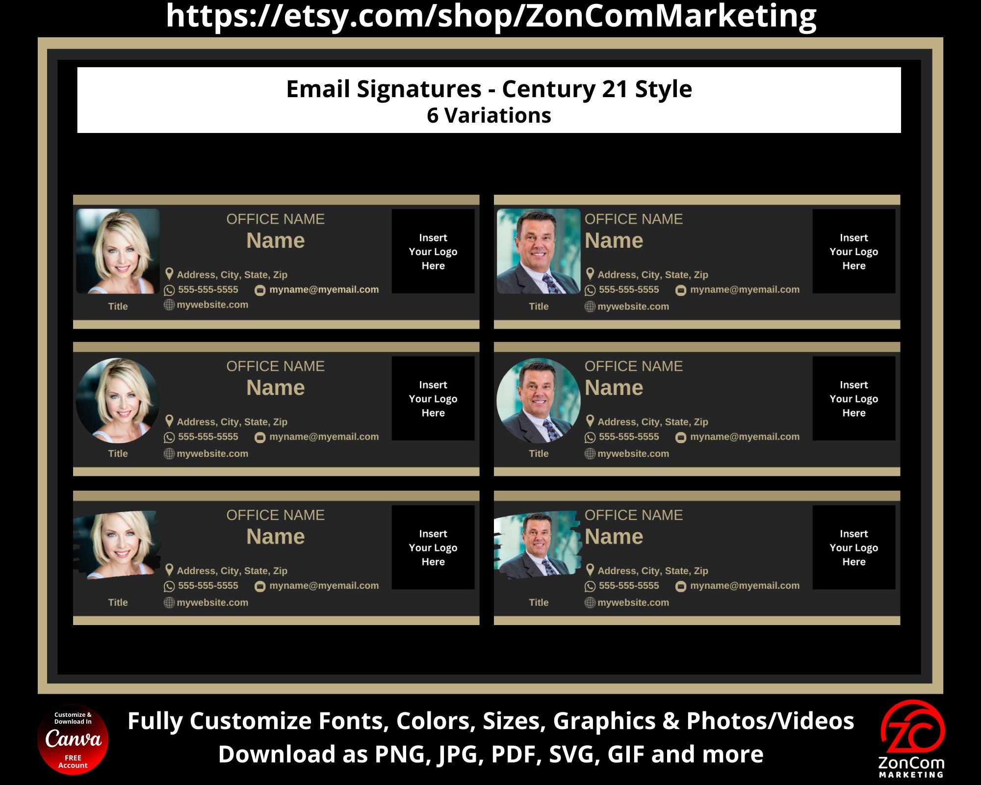 Email Signatures - Century 21 Style - Etsy