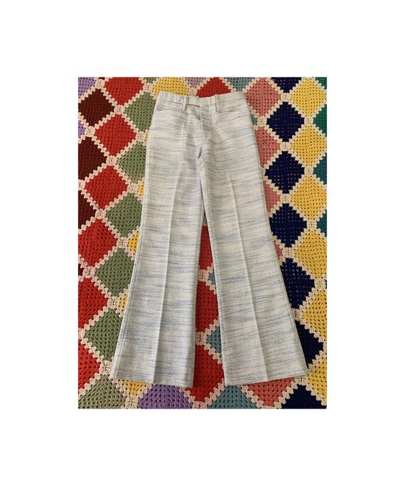 70s special LOW_WAIST bouclé wool WOMAN flared TR… - image 1