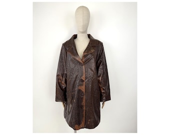 braune Pythonlederjacke von Atelier Versace aus den 90er Jahren