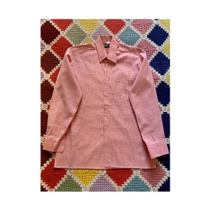 60s GEOMETRIC checkered MAN cotton SHIRT (available in size M-L)