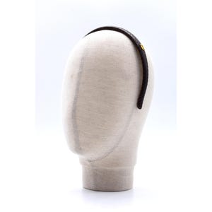 90s FENDI python leather brown hair band