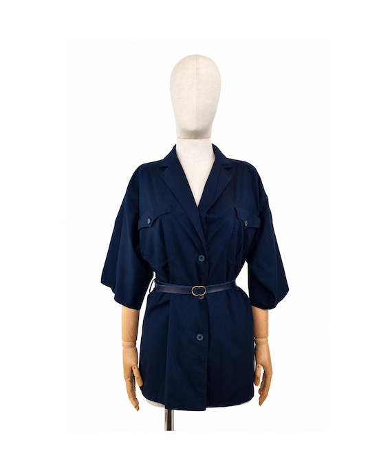 Valentino, 90s VALENTINO cotton blue woman jacket