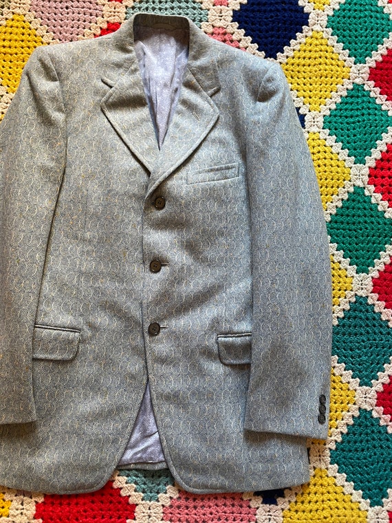70s DEADSTOCK psychedelic MARZOTTO wool WOMAN bla… - image 2