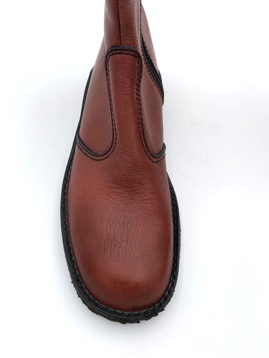 70s Deadstock leather man ankle boots size 42EU - 8UK, foto 4 di 5