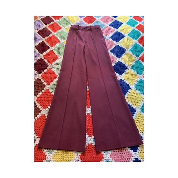 70s Wool WOMAN flared trousers