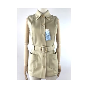 Ss 1996 Special PRADA Beige DEADSTOCK Slim SLEEVELESS_JACKET - Etsy
