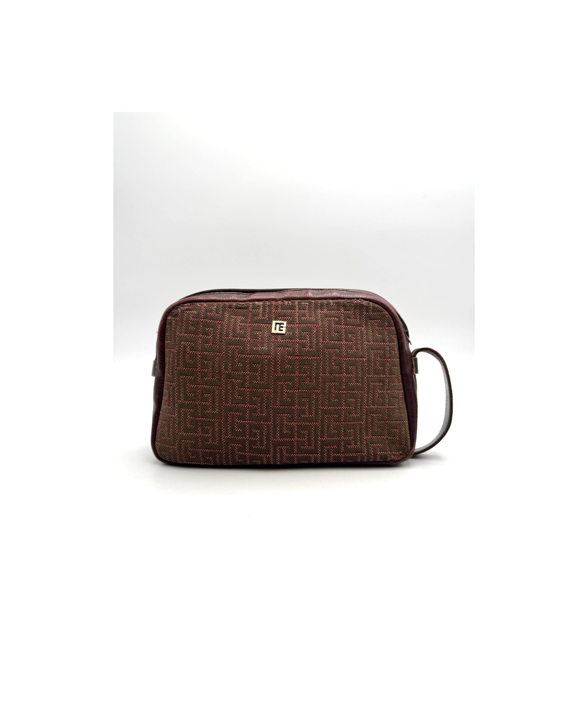 Sac À Cartes 60S 70S À Porter En Similicuir Marron 29x20 Vintage