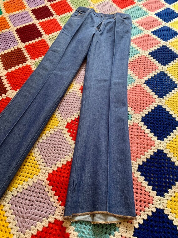 70s DEADSTOCK denim FLARED woman JEANS - image 2