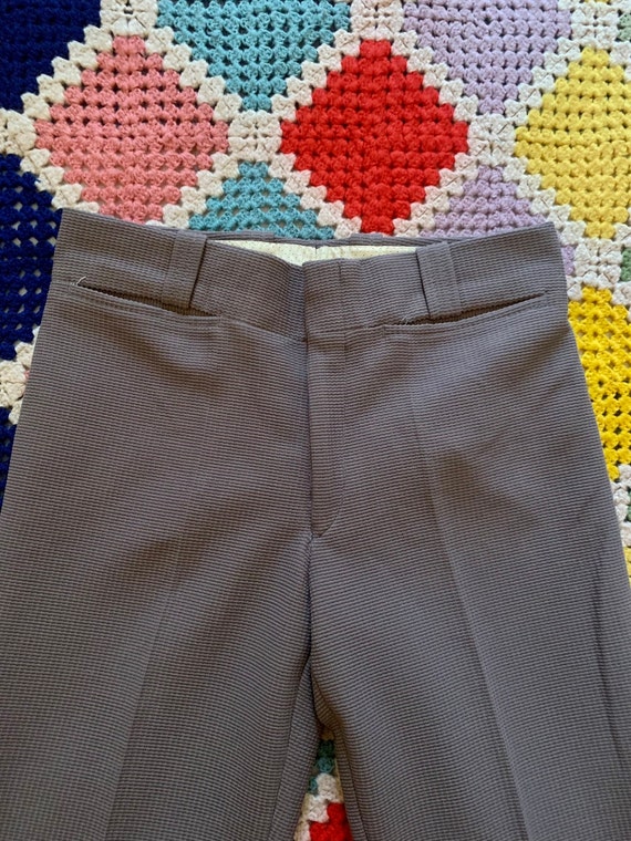 70s DEADSTOCK wool WOMAN flared LILLA trousers - image 4