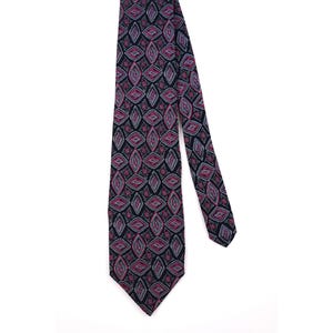 80s CHRISTIAN DIOR abstract multicolor silk tie