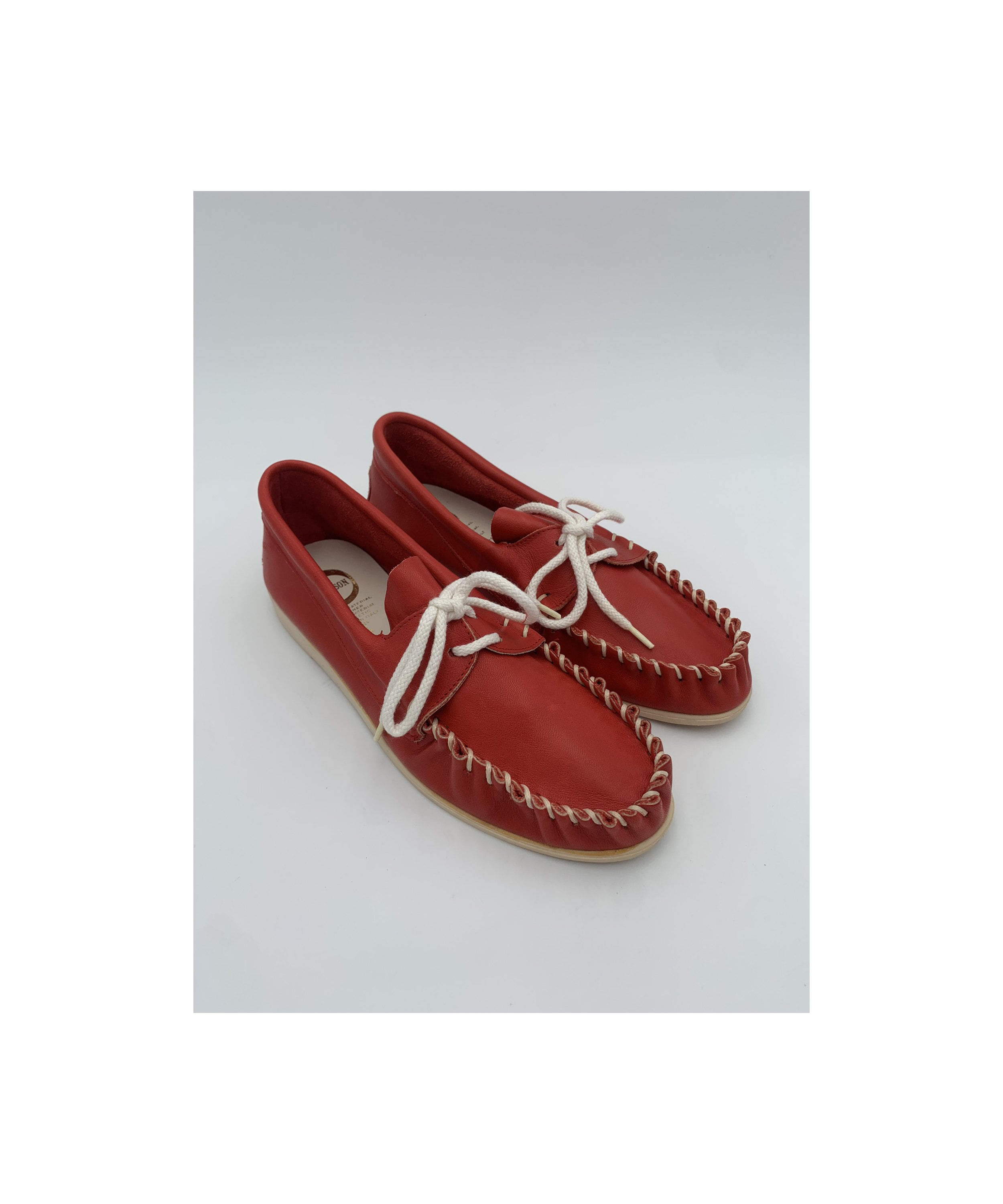 Sebago Wentworkth Two Eye Boat Shoes Men’s 8 US Red Red Leather Casual Lace Up Authentic Original™ 2-Eye Boat Shoe Red | Sperry main image 3