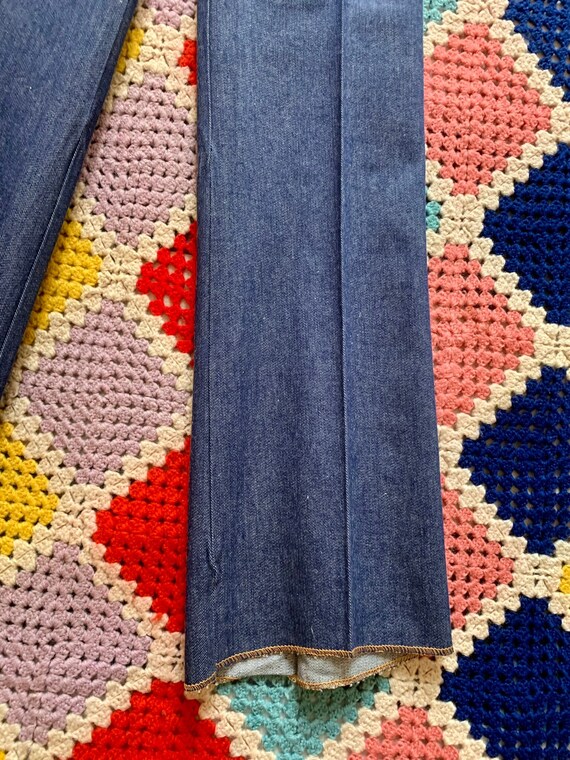 70s DEADSTOCK denim FLARED woman JEANS - image 4