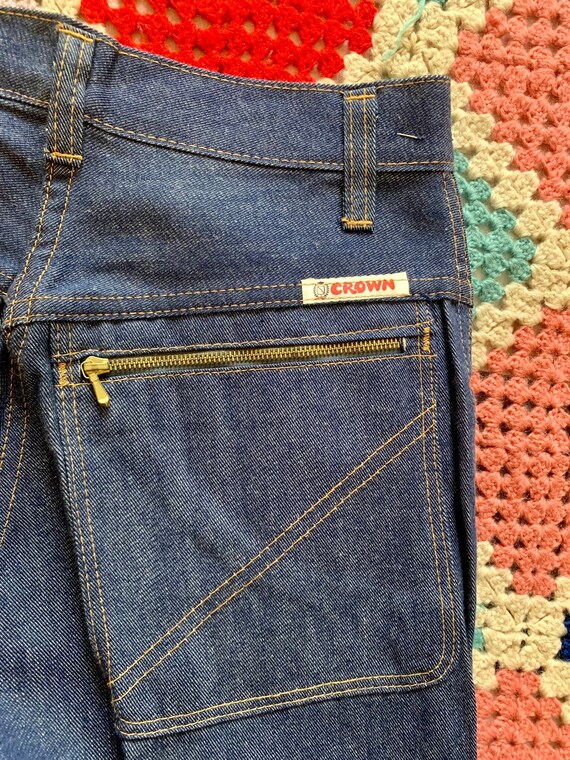 70s DEADSTOCK denim FLARED woman JEANS - image 6