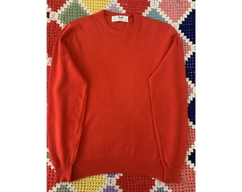 90s PRINGLE_OF_SCOTLAND cashmere CORAL_RED man PULLOVER