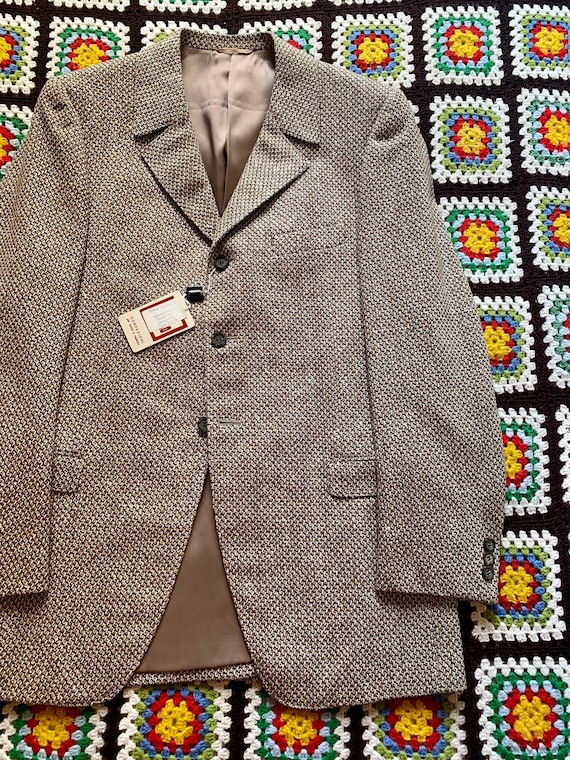 70s DEADSTOCK Issimo by Marzotto PSYCHEDELIC wool… - image 2