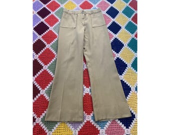 70s DEADSTOCK Wool MAN Flared Trousers (size Available M and L) - Etsy