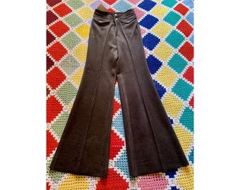 70s CORDUROY flared SUPERHIGH-WAISTED trousers