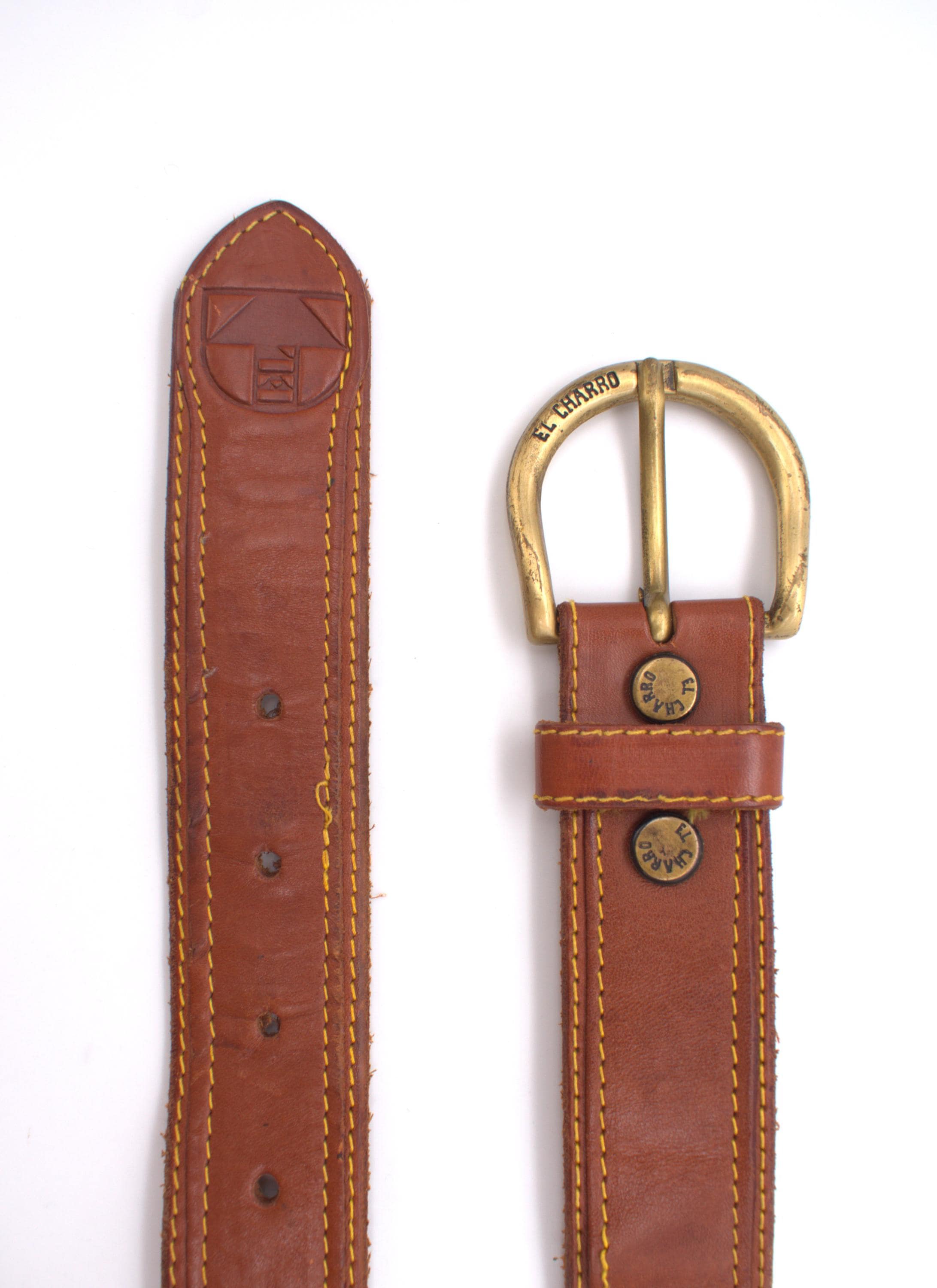 80年代 EL CHARRO 編み込みレザー製ウエスタンメンズベルト - Etsy 日本