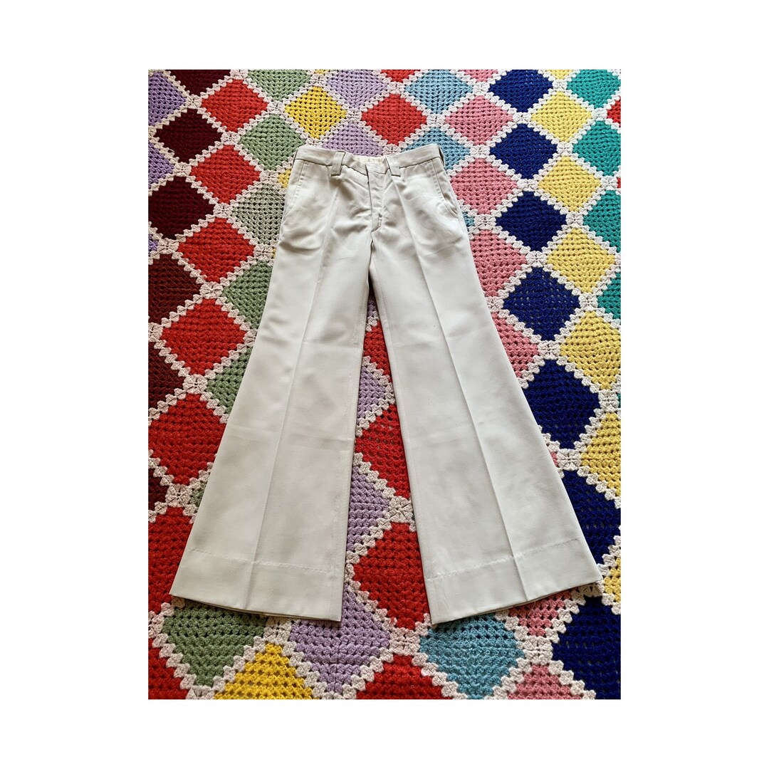 パンツ 1970s Wool flare trousers/Made in France 70s Wool WOMAN Flared Trousers - Etsy