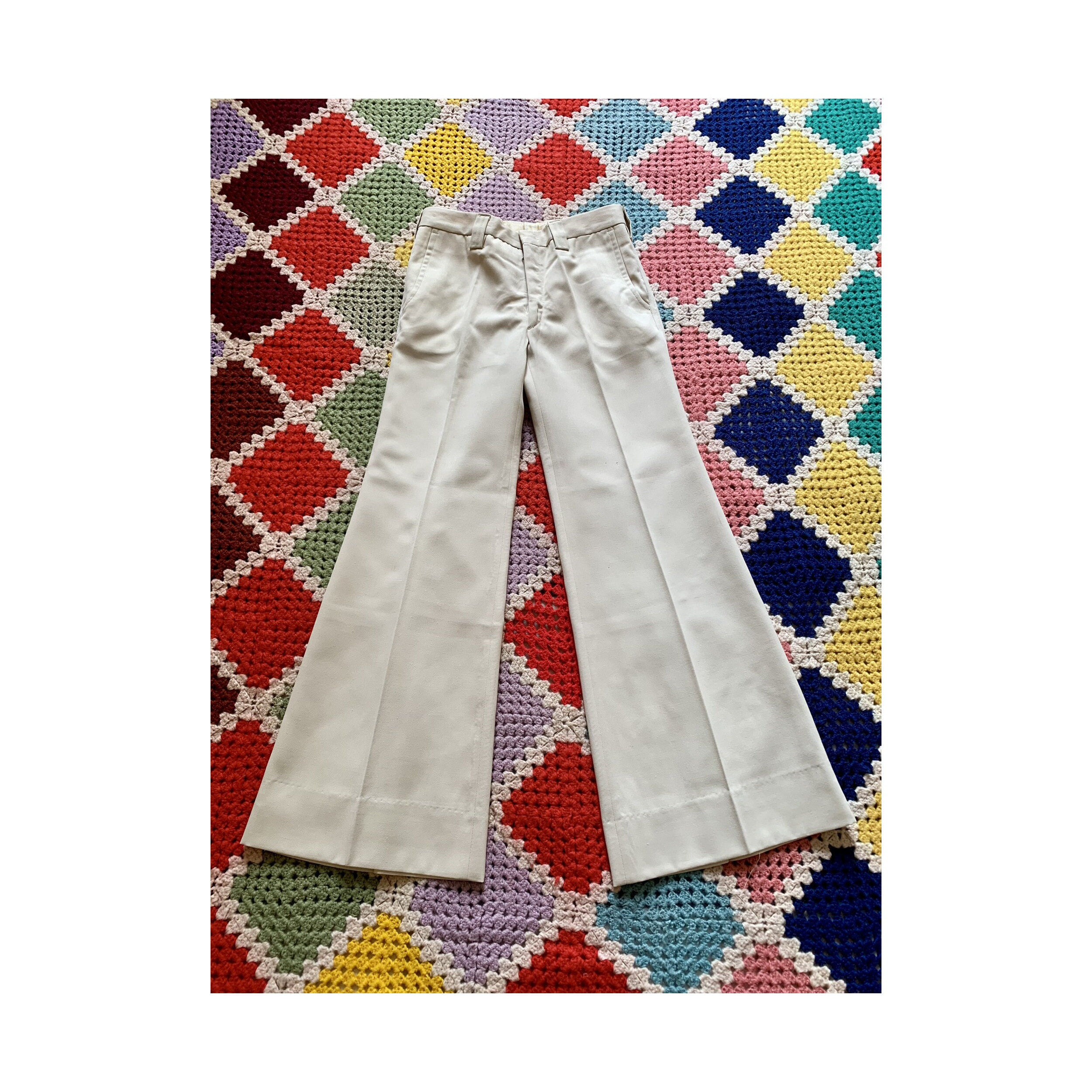 パンツ 1970s Wool flare trousers/Made in France 70s Wool WOMAN Flared Trousers - Etsy