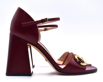 GUCCI red leather decolleté size 37EU - 4UK