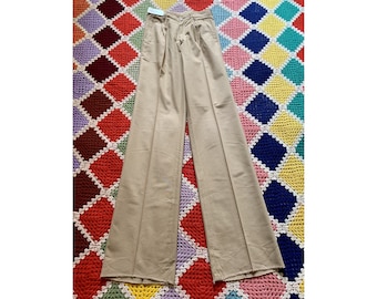 70s COTTON woman BELL BOTTOM flared trousers