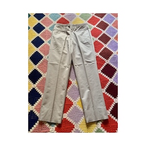 70s DEADSTOCK cotton MAN straight PINSTRIPED trousers