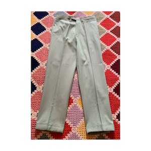 60s DEADSTOCK cotton MAN straight HERRINGBONE trousers