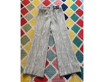 70s special DEADSTOCK bouclé wool WOMAN flared TROUSERS