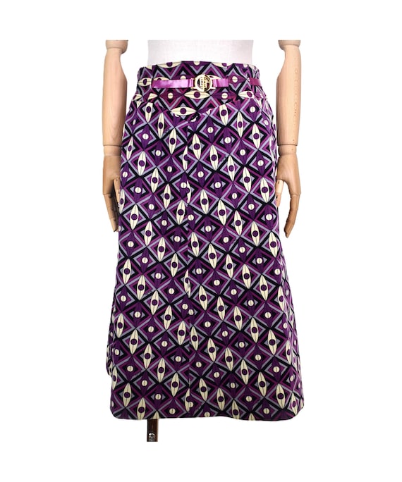 70s EMILIO PUCCI Velvet Maxi Skirt - Etsy