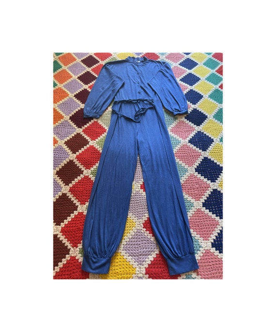 70s BEAUTIFUL jersey INDIAN woman JUMPSUIT