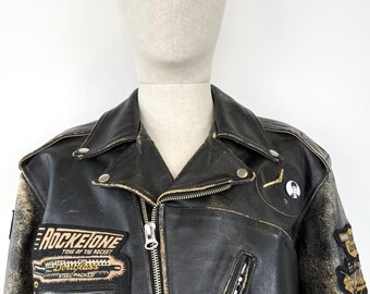 80s LEE TREVOR Black Biker Leather Jacket - Etsy 80s LEE TREVOR Black Biker Leather Jacket - Etsy