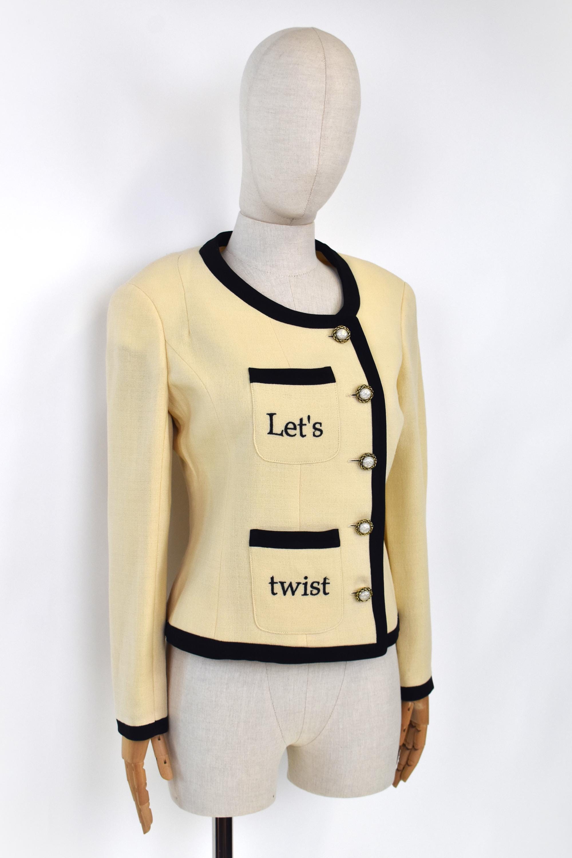 90s MOSCHINO CHEAP and CHIC Cream Wool Jacket - Etsy