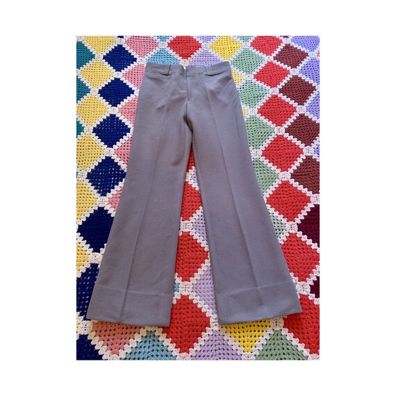 70s DEADSTOCK wool WOMAN flared LILLA trousers - image 1