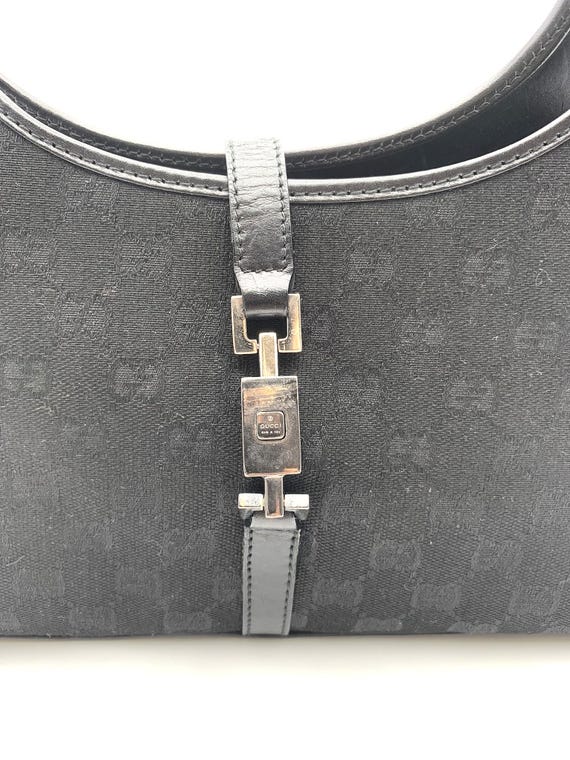 2000s GUCCI Gg Monogram Black Jackie Bag - Etsy