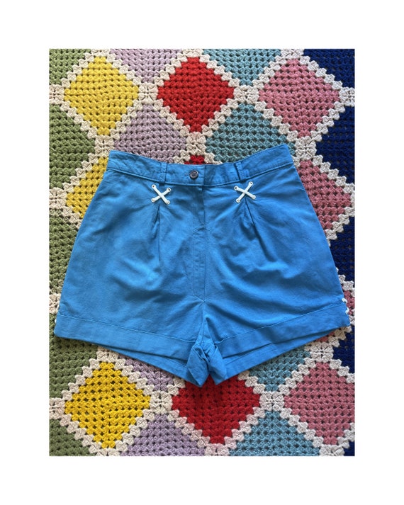 70s lovely HIGH_WAISTED softy COTTON woman SHORTS
