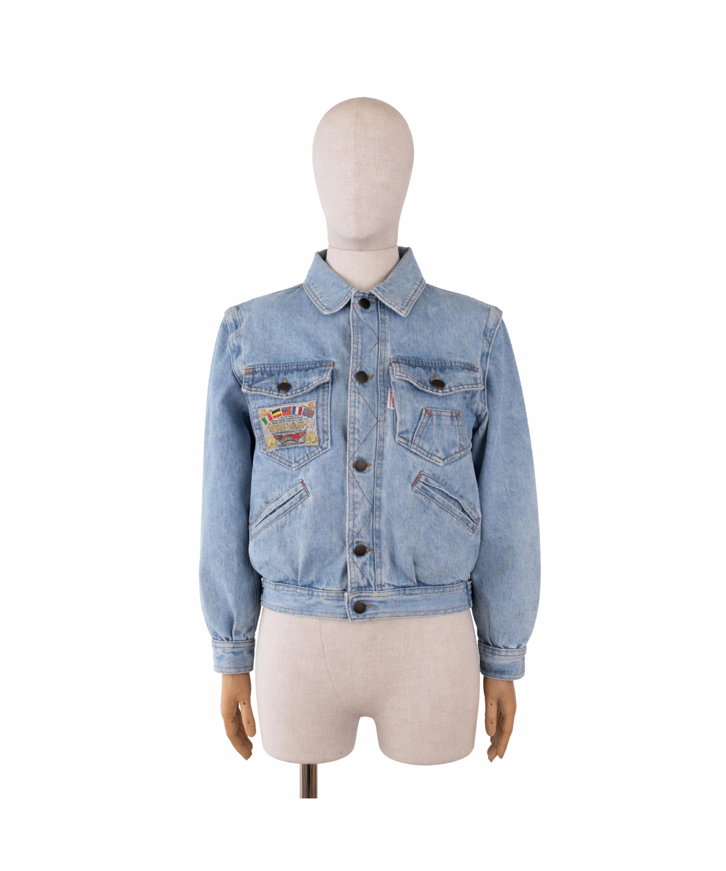 80s CASUCCI Denim Jeans Patched Woman Jacket - Etsy