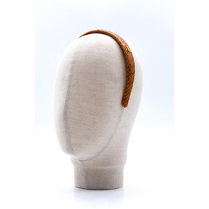 90s FENDI python leather brown hair band