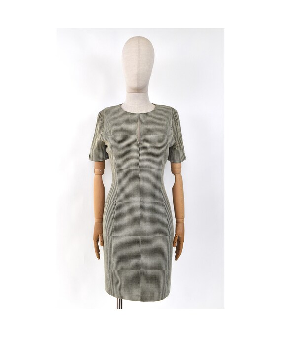 valentino grey dress Valentino 1990s Long Sleeve Gown with Fur Trim – Vintage Grace main image 1