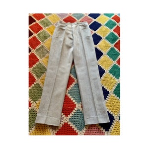 60s DEADSTOCK cotton HERRINGBONE woman STRAIGHT trousers