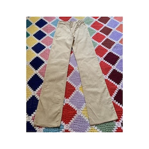 70s DEADSTOCK cotton WOMAN straight MACHINE trousers