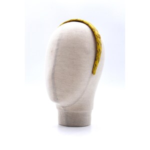 90s FENDI python leather yellow hair band