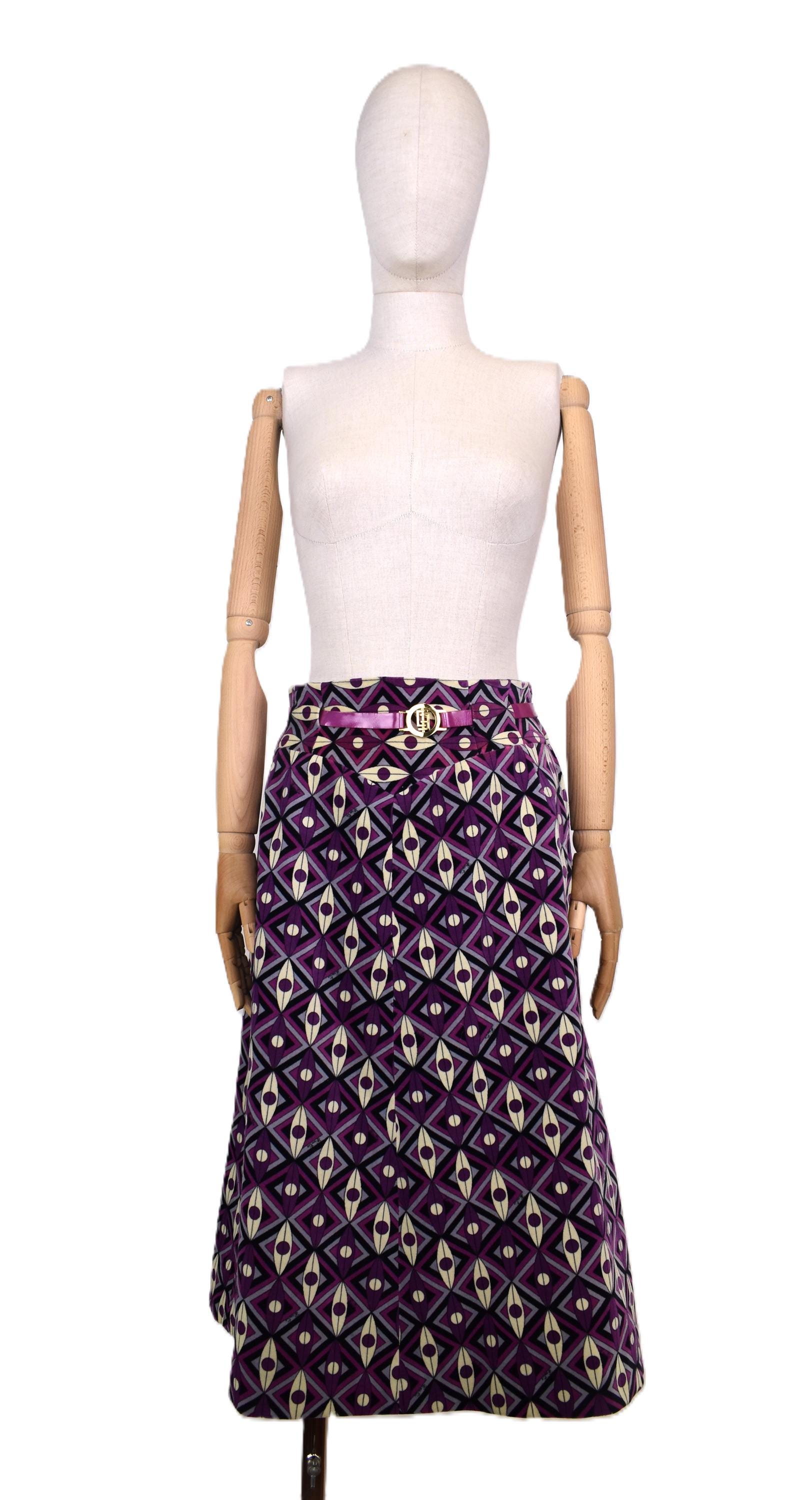 70s EMILIO PUCCI ベロアロングスカート イタリア VINTAGE 70s EMILIO PUCCI Velvet Maxi Skirt - Etsy