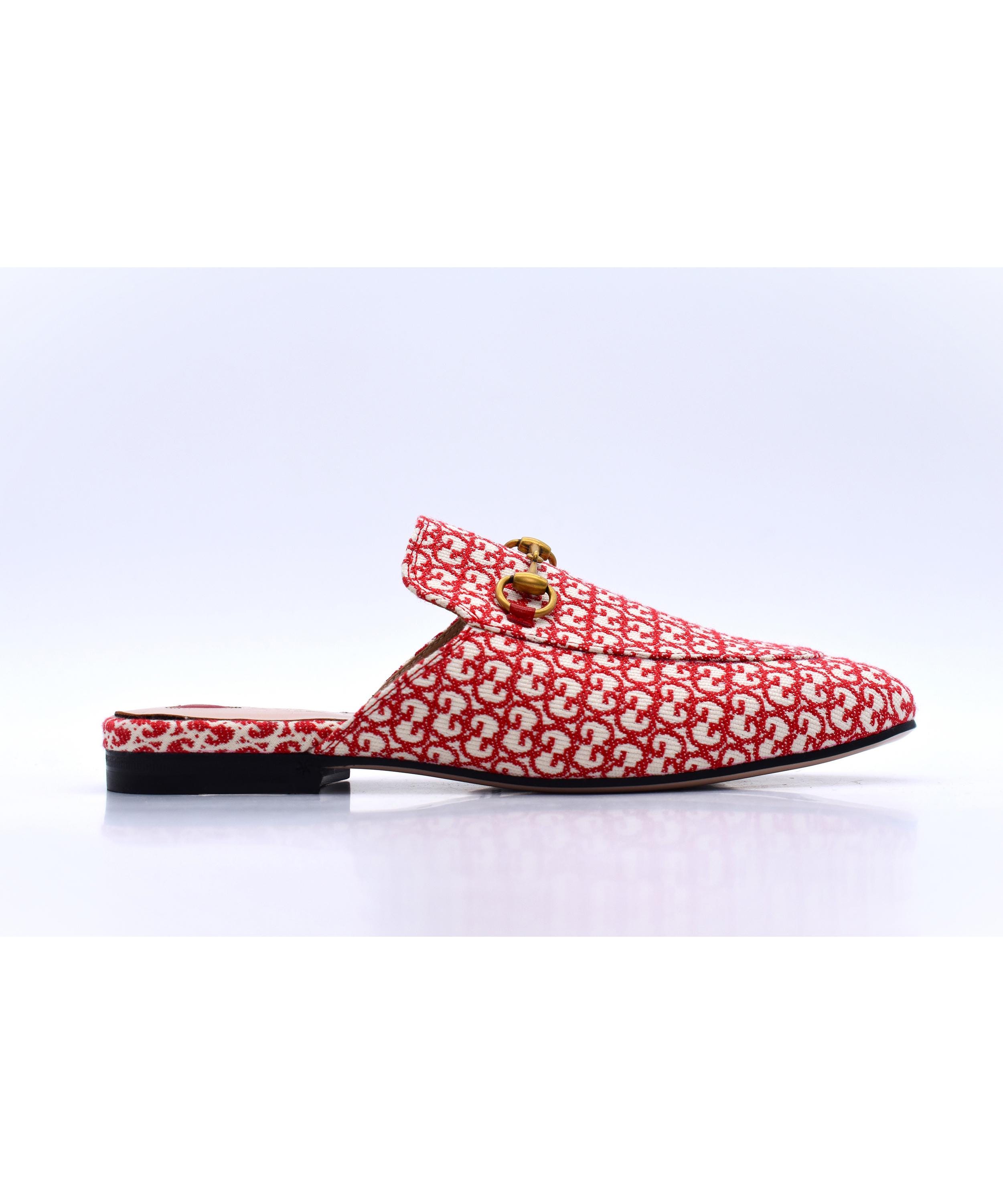 GUCCI Princetown Red GG Slipper Size 37EU - 4UK - Etsy
