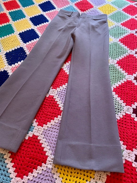 70s DEADSTOCK wool WOMAN flared LILLA trousers - image 2