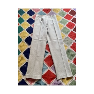 60s DEADSTOCK cotton WOMAN straight PSYCHEDELIC trousers