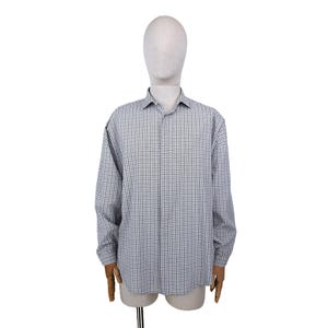 80s GIANNI VERSACE checkered cotton man shirt